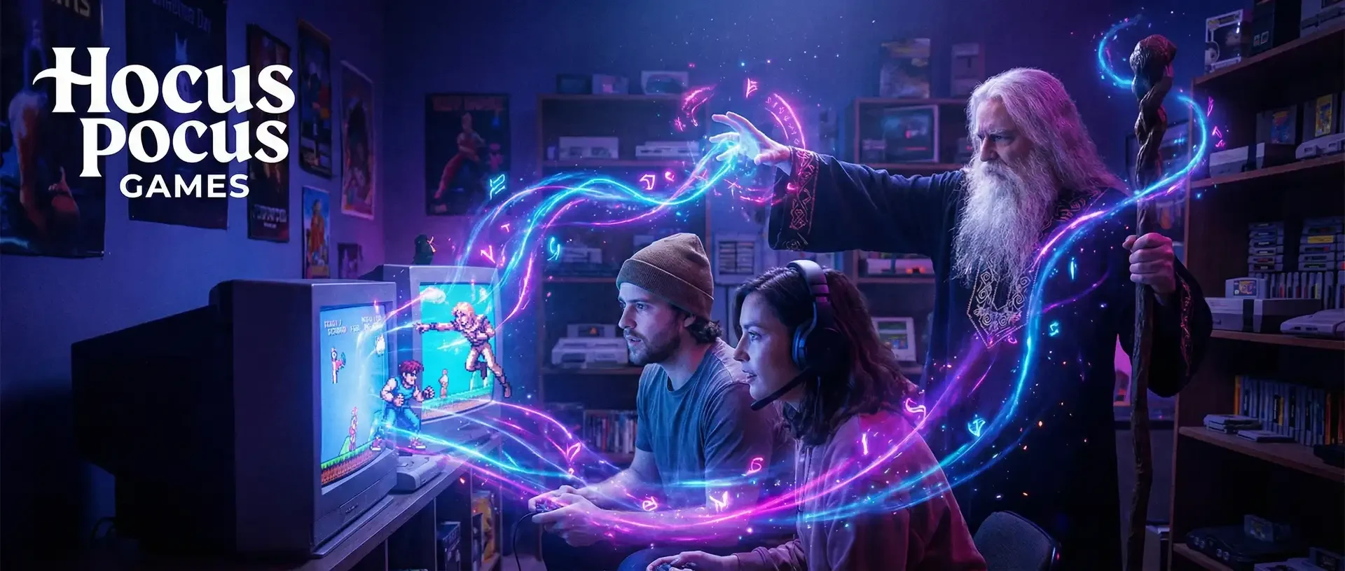 Retro Gaming Collection Hero Background