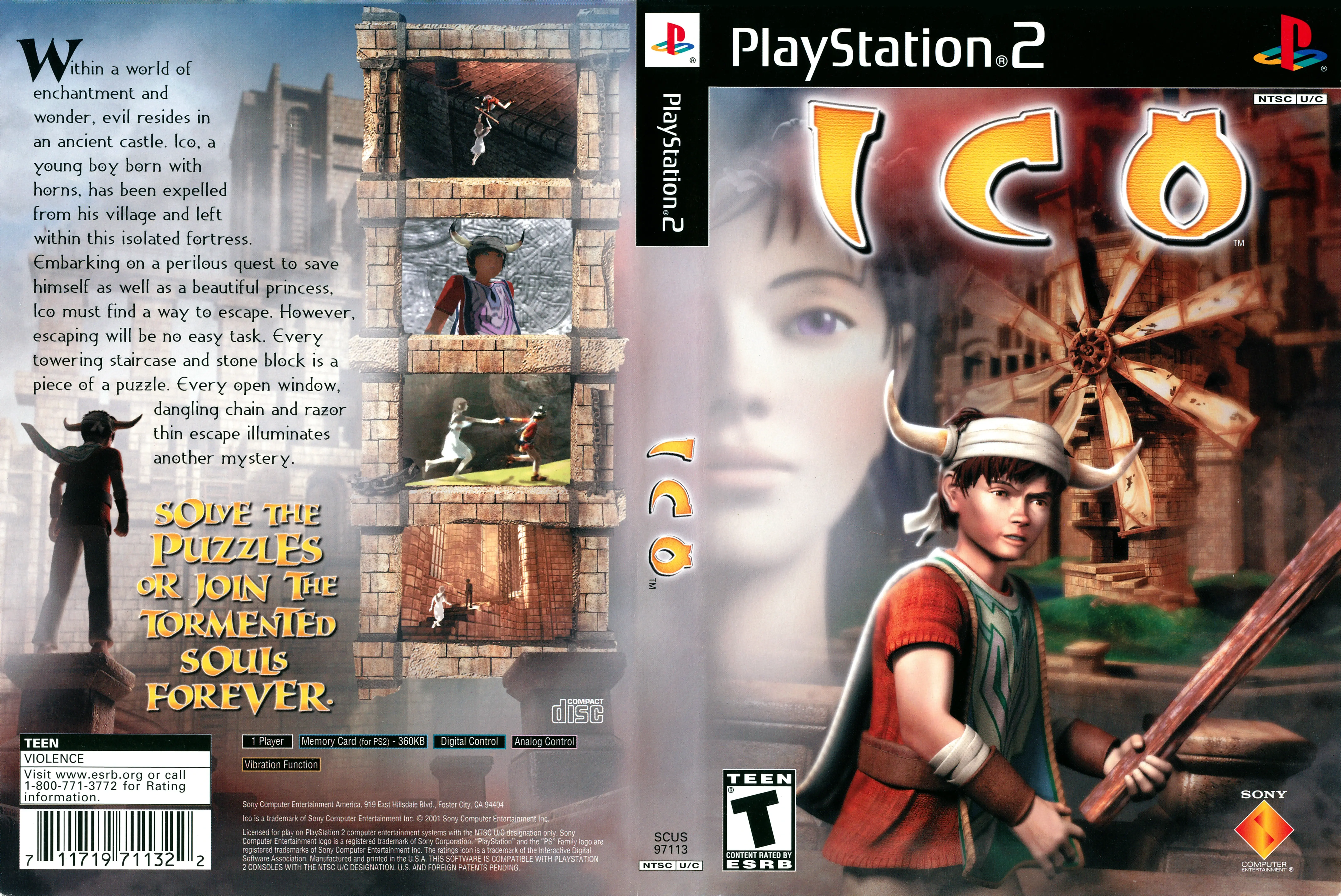 ICO - PS2 Adventure Game Cover